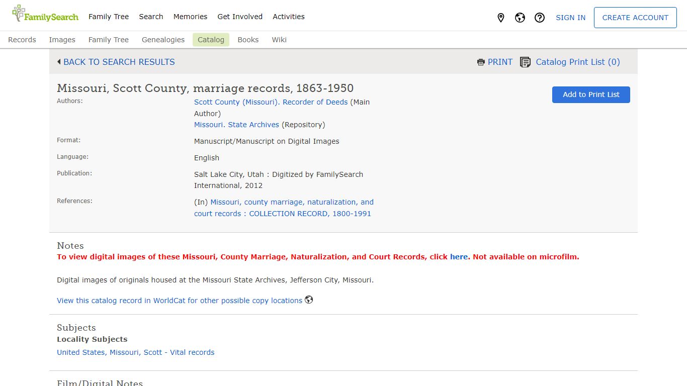 Missouri, Scott County, marriage records, 1863-1950